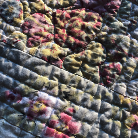 Closeup of a quilt
