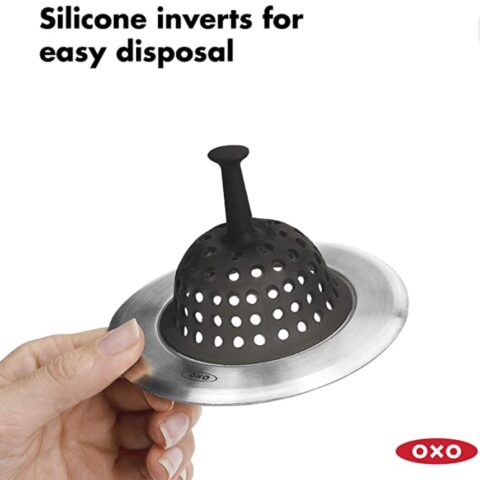 OXO sink strainer, inverted