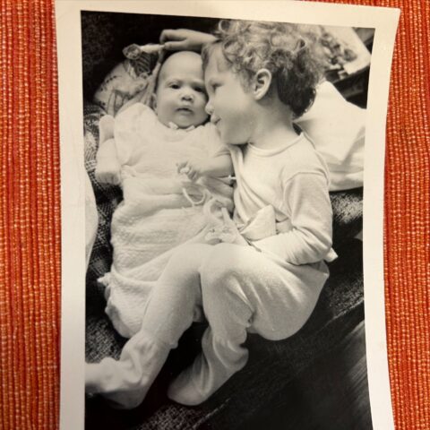 Baby Eric with his toddler sister Jule