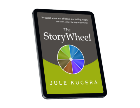 The cover of The StoryWheel, displayed on an iPad