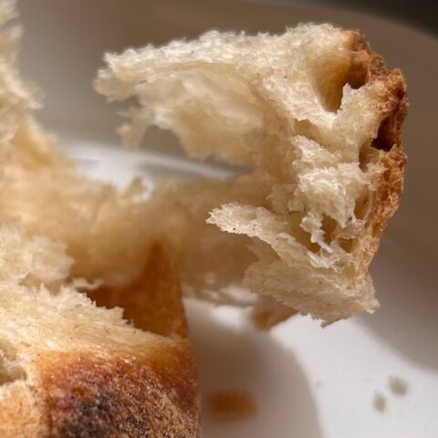 Close up of crusty bread