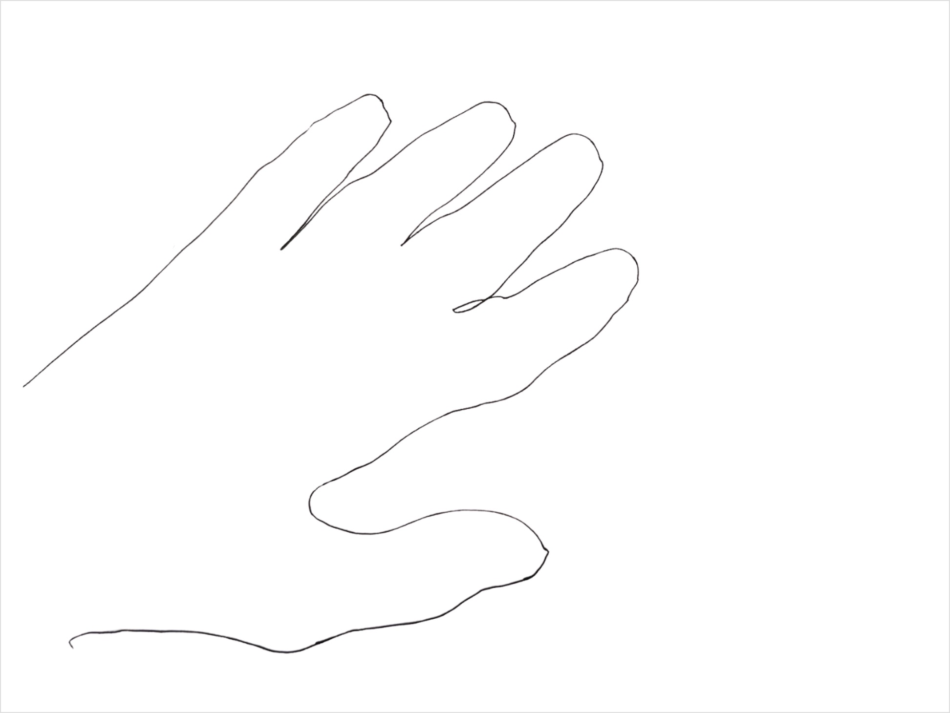 outline of Jule's hand